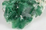 Green, Fluorescent, Cubic Fluorite Crystals - Madagascar #183873-1